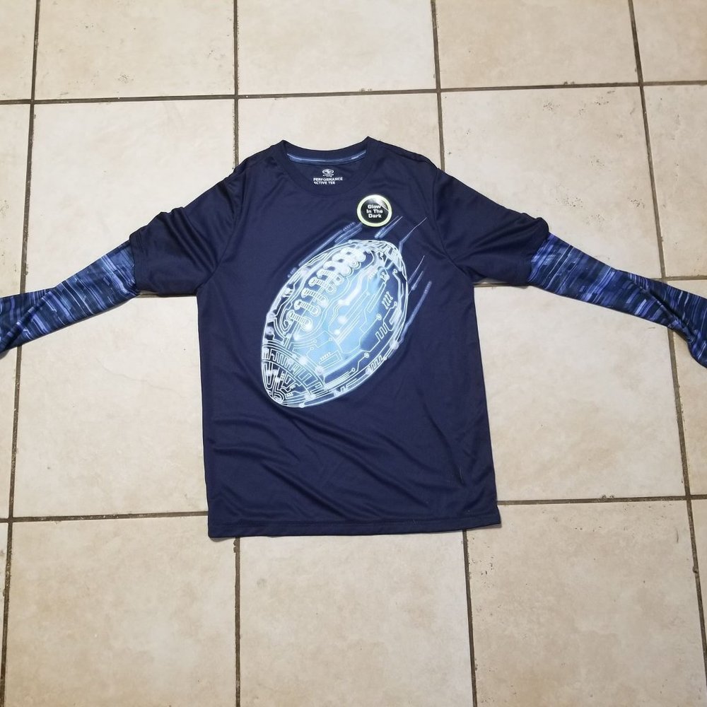 Athletic Works Boys Performance active tee glow in the dark new